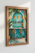 Tropical Beach Bar Wall Art | Teal Boho Coastal Print, Kitchen Bar Decor