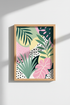 Tropical Abstract Art Print | Modern Botanical Pastel Poster, Colorful Home Decor