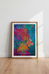 San Francisco Abstract Map Wall Art | Vibrant City Print, Modern Office Decor