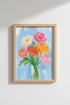 Poppy Wall Art Print | Living Room Decor | Vibrant Poster