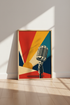Retro Microphone Wall Art Print | Music Room Decor | Mid Century Modern Poster