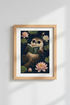 Otter Art Print | Whimsical Animal Reading Poster, Reading Nook Wall Decor