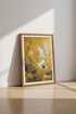 Japanese Crane Wall Art | Gold Leaf Bird Poster, Zen Home Decor