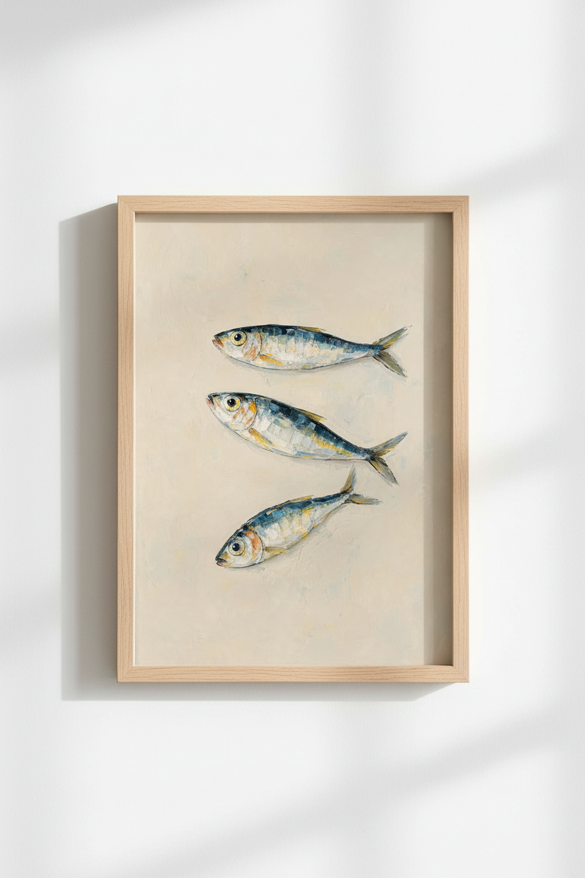 Impressionist Fish Wall Art Print | Coastal Home Decor | Oceanic Poster