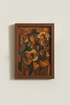 cubist guitar wall art | Warm earthy palette, living room decor | poster