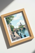 European Cityscape | Pastel Castle River Scene, Living Room Travel Poster