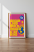 Dream Loud Build Bigger Art | Retro Pink Typography Poster, Office Decor