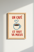 Coffee Wall Art | Modern Cream Backdrop, Kitchen Decor