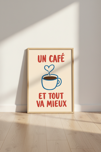 Coffee Wall Art | Modern Cream Backdrop, Kitchen Decor