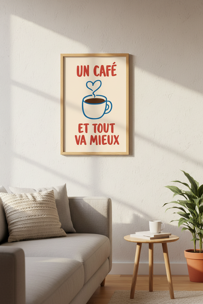Coffee Wall Art | Modern Cream Backdrop, Kitchen Decor
