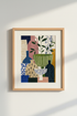 Abstract Still Life Print | Modern Pottery Collage, Eclectic Pastel Floral Wall Decor