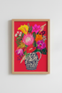 Floral Wall Art Print | Living Room Decor | Vibrant Poster