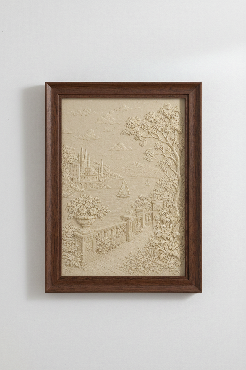 Coastal Wall Art | Beige Seascape, Classic Glow, Living Room Decor