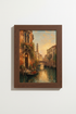 Impressionist Venetian canal scene Wall Art Print | Living Room Decor | Sunset Poster