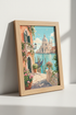 Venice Canal Travel Art Print | Italy Watercolor Wall Decor | Mediterranean Poster