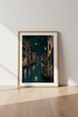 Venice Canal Cityscape Wall Art | Midnight Italy Poster, Dark Academia Decor