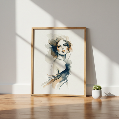 Minimalist Silhouette Wall Art | Abstract Figure Poster, Modern Boho Decor