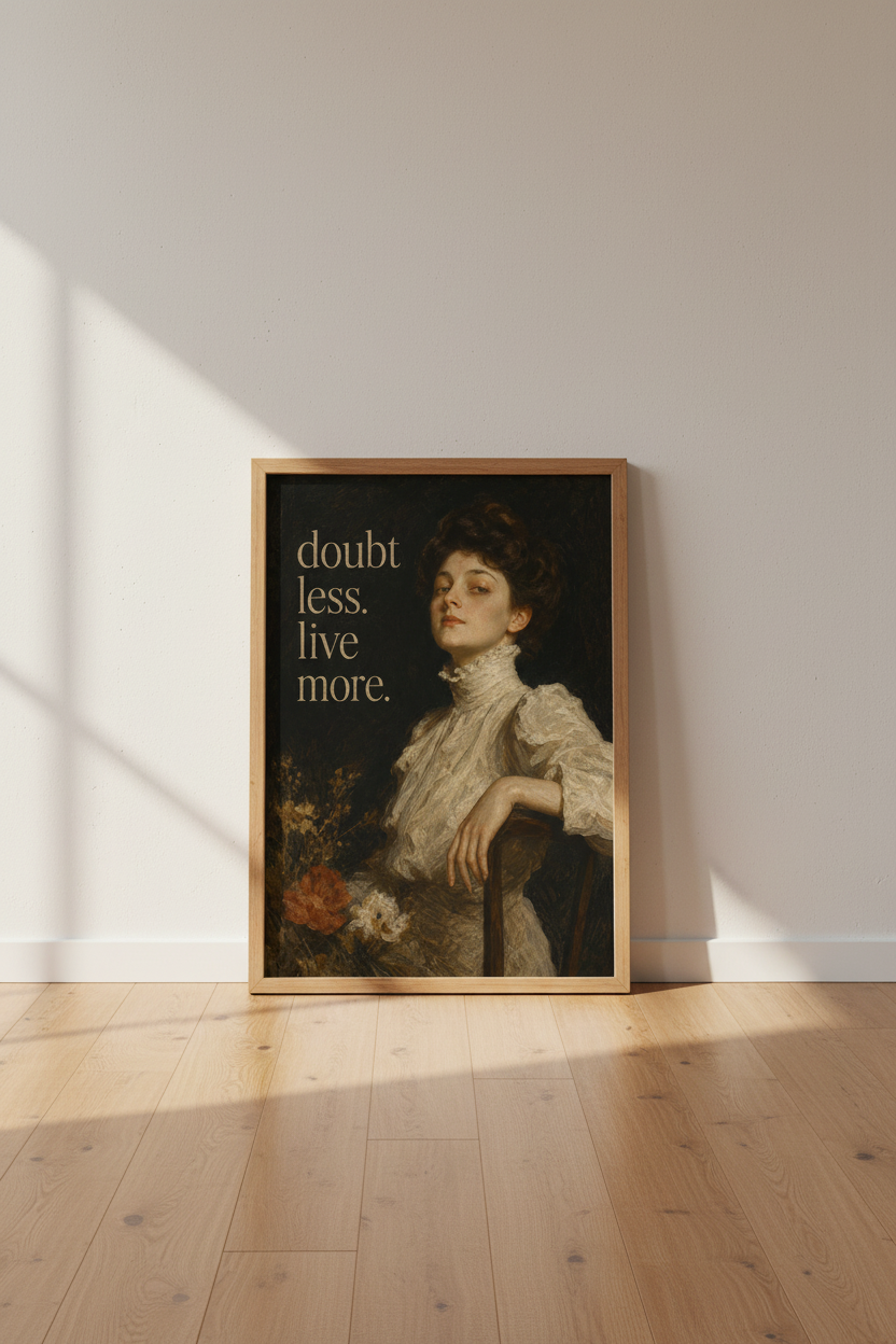 Vintage Woman Quote Print | Dark Academia Wall Art, Motivational Portrait Poster