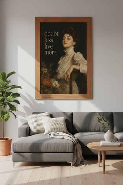 Vintage Woman Quote Print | Dark Academia Wall Art, Motivational Portrait Poster