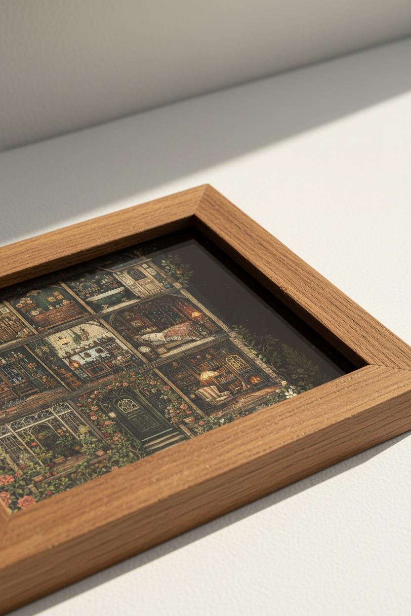Whimsical Witchy Dollhouse Wall Art | Cottagecore Home Decor | Dark Academia Poster