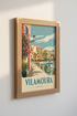 Vilamoura Portugal Travel Poster | Mediterranean Coastal Wall Art | Vintage Algarve Print