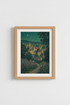 Impressionist Village | Green Tones, Living Room Decor