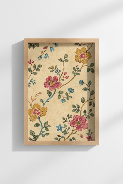 Botanical Poster | Floral Art, Beige Tones Living Room Decor