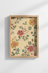 Botanical Poster | Floral Art, Beige Tones Living Room Decor