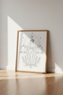 Libra Zodiac Goddess Wall Art | Celestial Line Art Print | Minimalist Astrology Poster