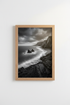 Moody Nature Wall Art Print | Black & White Coastal Landscape, Moody Home Decor