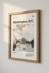 Washington DC Print | Minimalist Black and White City Poster, Office Wall Art