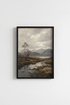 Highland Mountain Landscape | Vintage Oil Painting, Moody Nature Wall Art