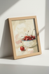 Red Cherry Bowl Oil Painting | Kitchen Wall Art Print, Impressionist Fruit Decor