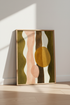 Abstract Organic Shapes Print | Earthy Olive & Terracotta, Minimalist Living Room Art