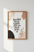 Choose Peace Quote Wall Art Print | Boho Bedroom Decor | Abstract Earth Tone Poster