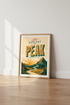 Explore the Peak Mountain Wall Art | Retro Adventure Poster, Cabin Decor