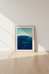 Surreal Whale Wall Art | Deep Blue Ocean Poster | Dreamy Nursery Decor