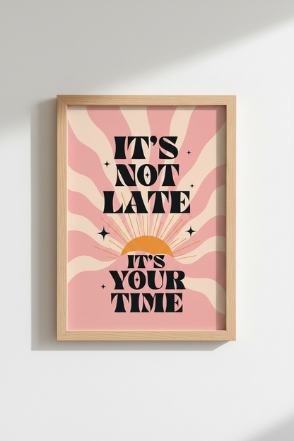 Retro Positive Quote Wall Art | Groovy Sunbeam Poster, Dorm &amp; Office Decor