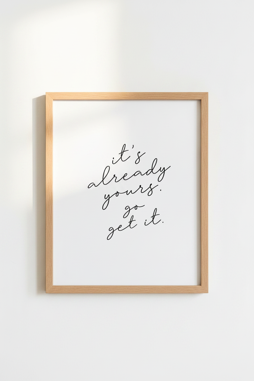 Modern Script Quote Print | Minimalist Calligraphy Art, Office Decor Poster