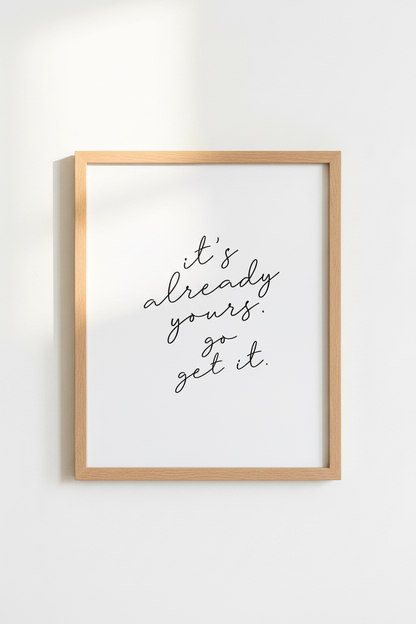 Modern Script Quote Print | Minimalist Calligraphy Art, Office Decor Poster
