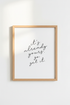 Modern Script Quote Print | Minimalist Calligraphy Art, Office Decor Poster