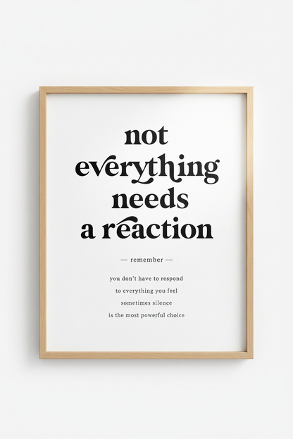 Daily Reminder Quote Wall Art | Minimalist Typography Poster | Mindfulness Decor