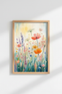 Wildflower Watercolor Print | Floral Meadow Poster, Pastel Botanical Wall Art