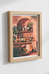 Bar Cart Spirits Wall Art | Tropical Botanical Poster | Terracotta Home Bar Decor