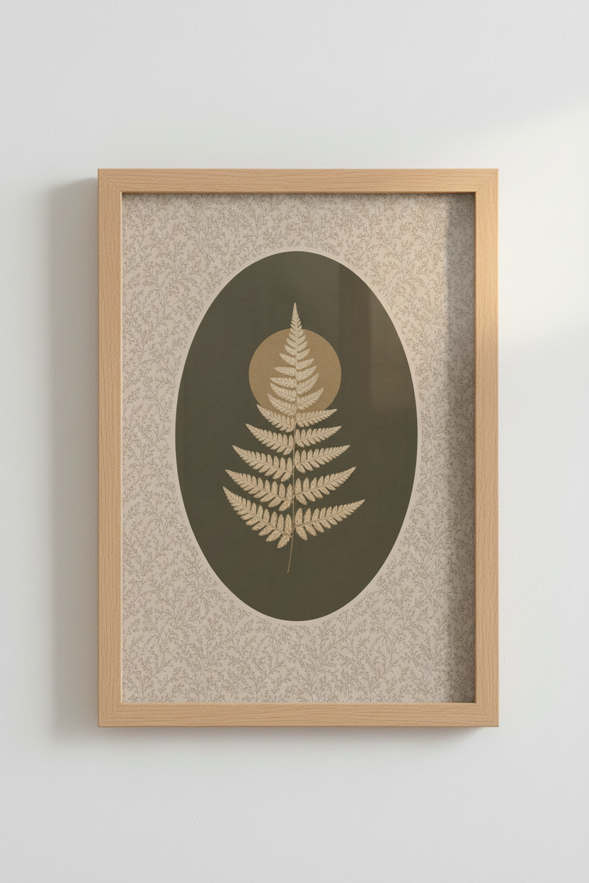 Botanical Fern Wall Art Print | Living Room Decor | Vintage Poster