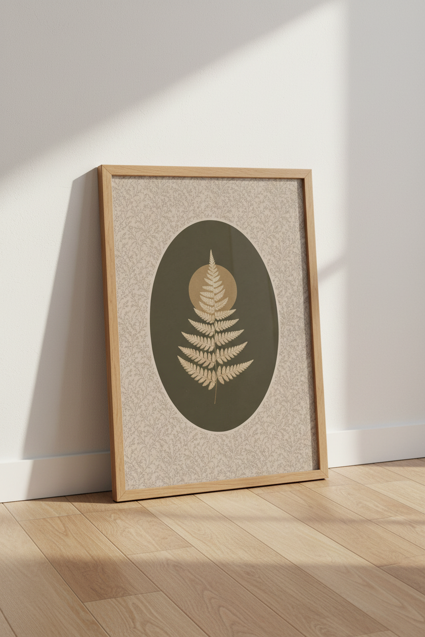 Botanical Fern Wall Art Print | Living Room Decor | Vintage Poster