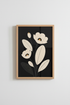 Minimalist Floral Wall Art Print | Living Room Decor | Monochrome Poster