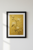Vintage Magnolia Floral Wall Art | Yellow Textured Poster, Rustic Botanical Print