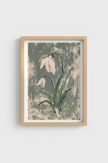Botanical poster | Floral wall art print | Living room decor | Soft vibe