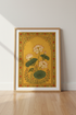 Indian Lotus Wall Art | Mughal Style Floral Decor, Botanical Poster